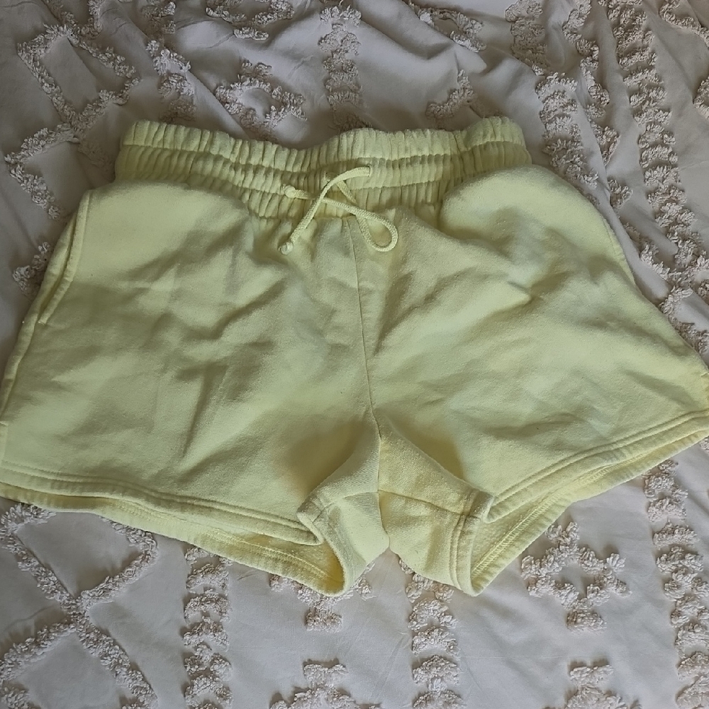 Womens Soft Yellow Shorts